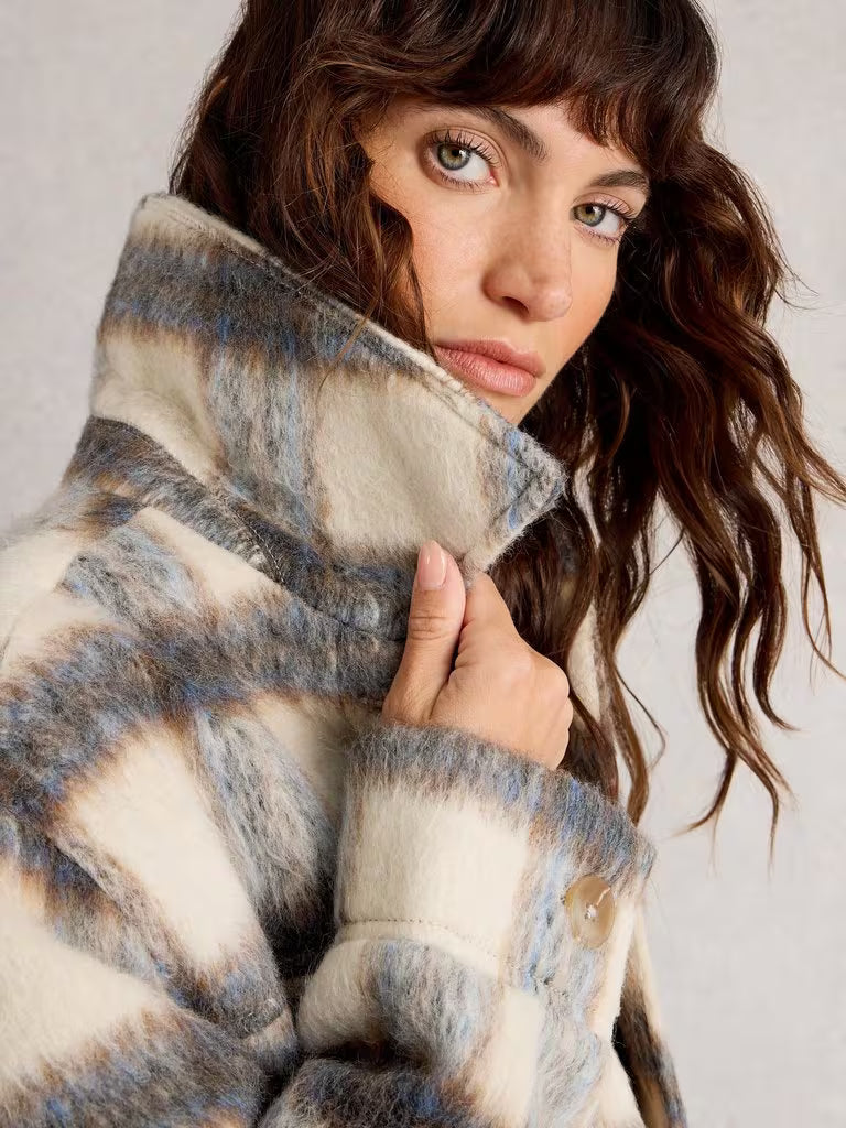 Alexa Check Wool Blend Jacket