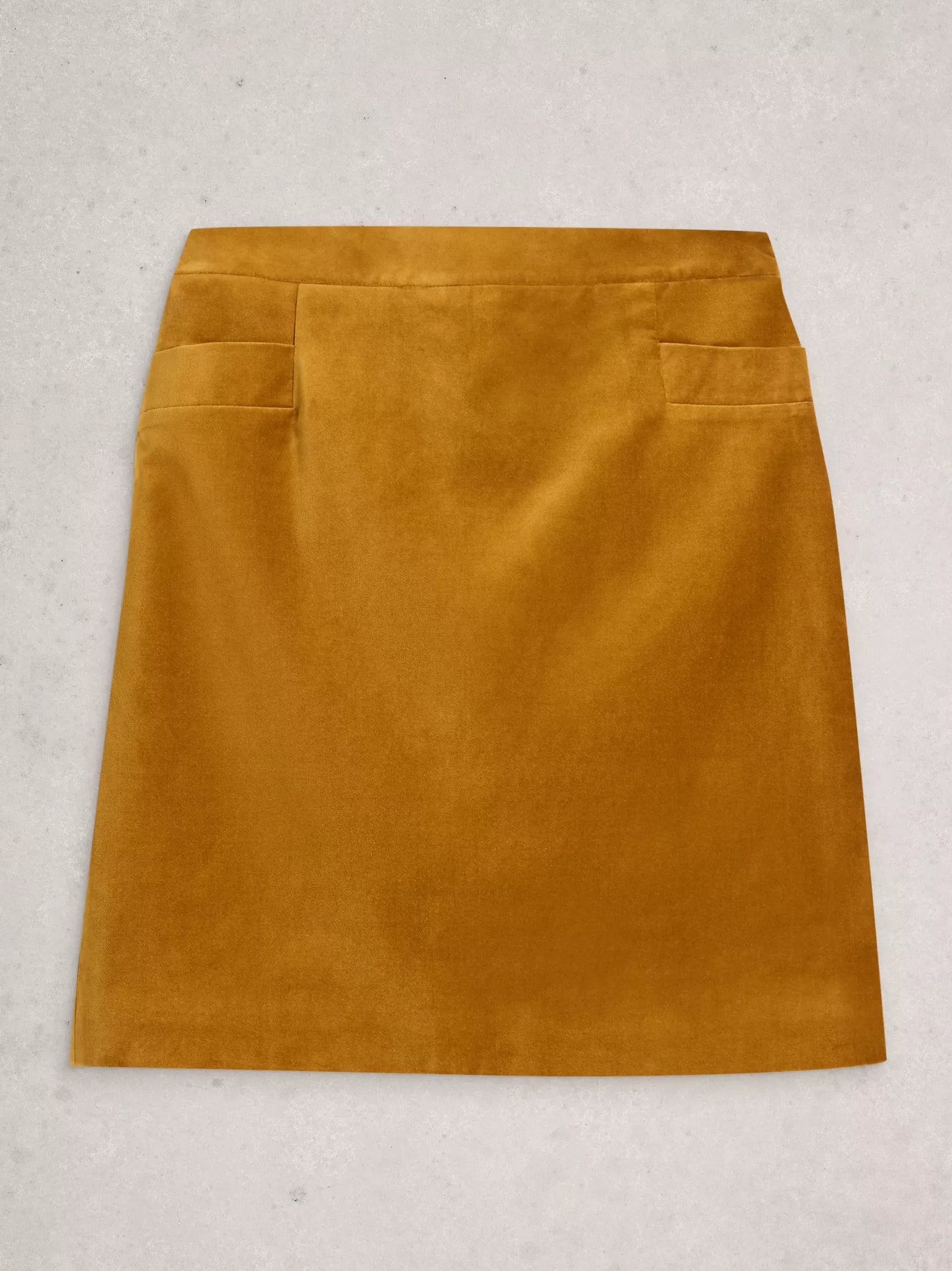 Cora Velvet Skirt - Dark Chartreuse