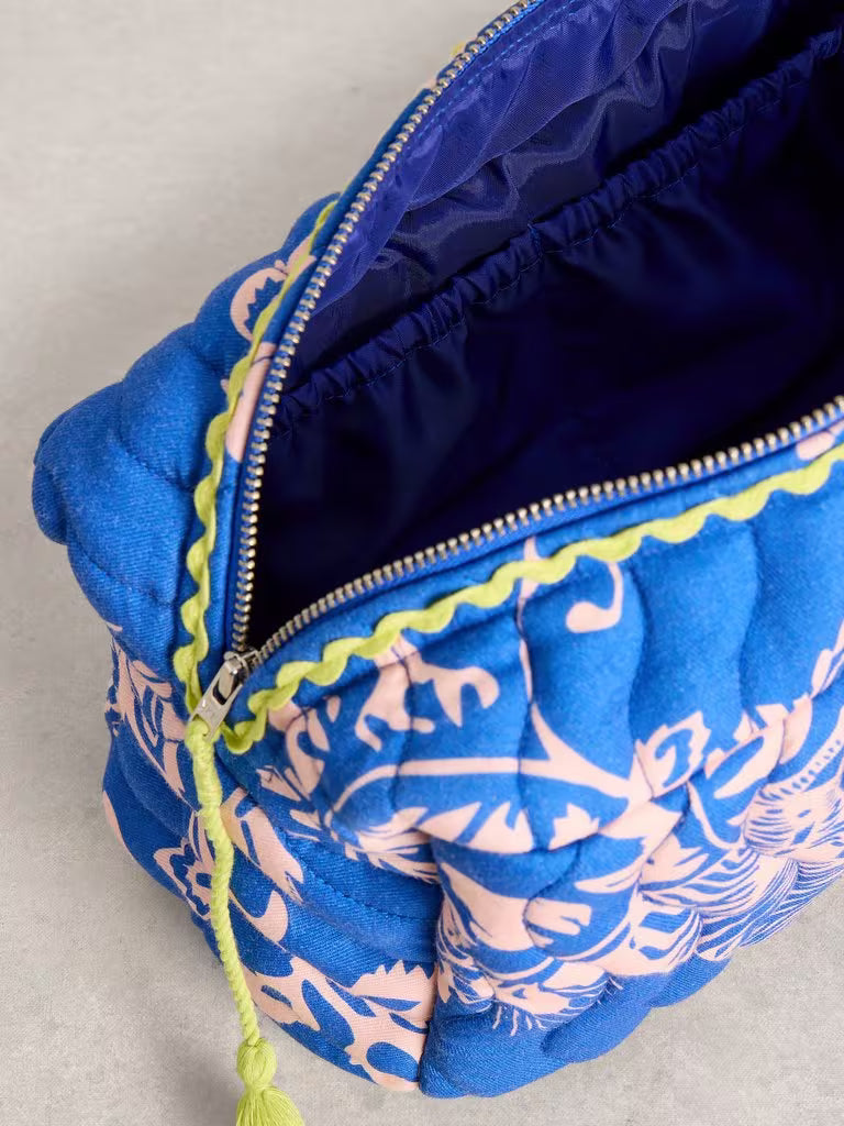 Quilted Wash Bag  - Blue Multi
