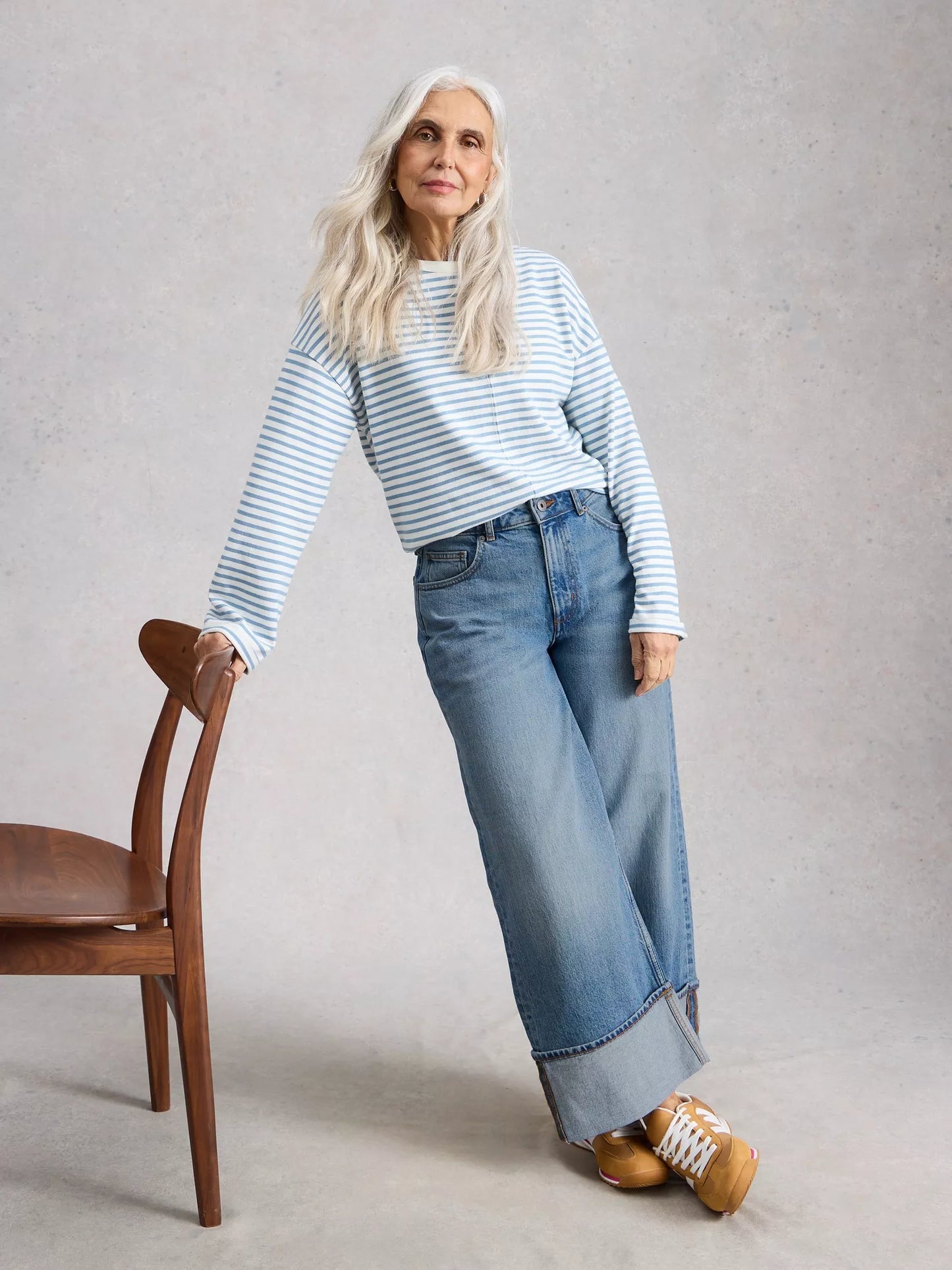 Bailey Straight Turn Up Jeans