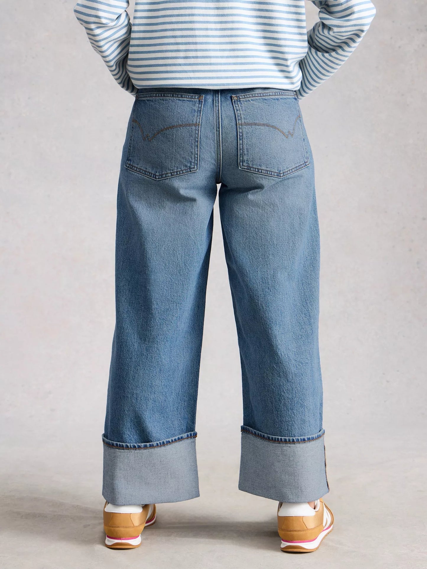 Bailey Straight Turn Up Jeans