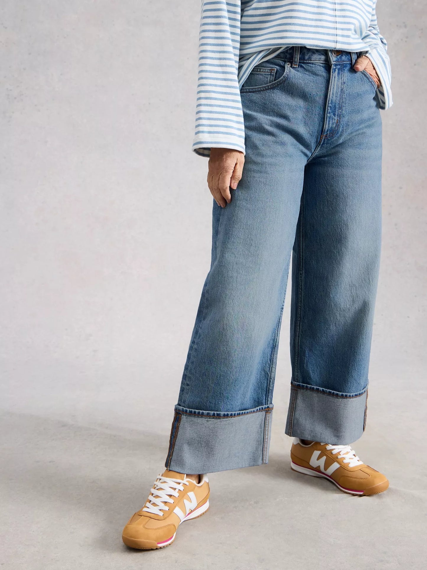 Bailey Straight Turn Up Jeans