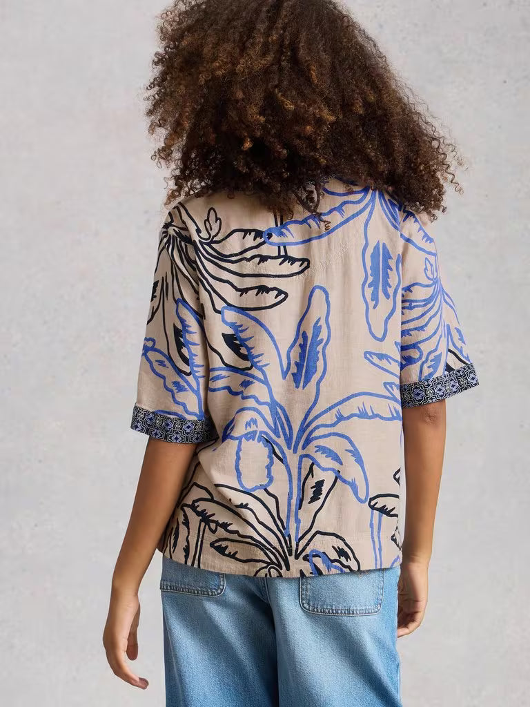 Ash Linen Blend Top
