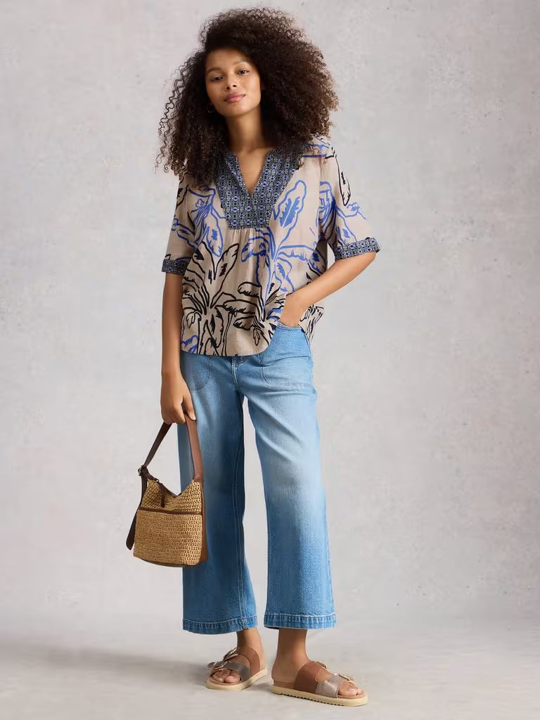 Ash Linen Blend Top