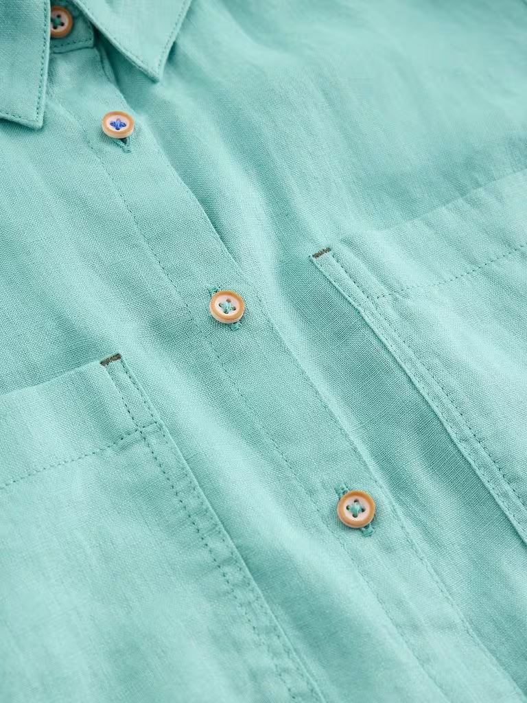 Sophie Linen Shirt- Teal