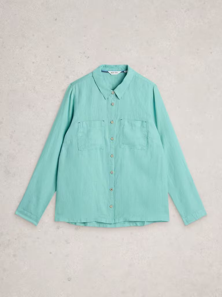 Sophie Linen Shirt- Teal