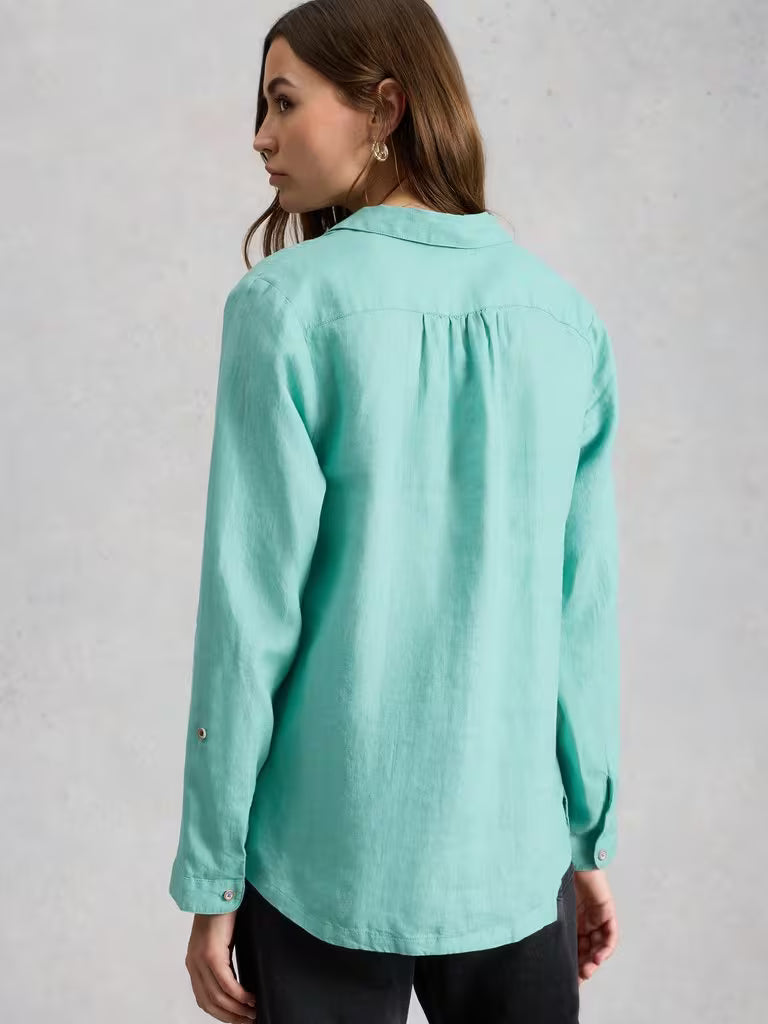 Sophie Linen Shirt- Teal