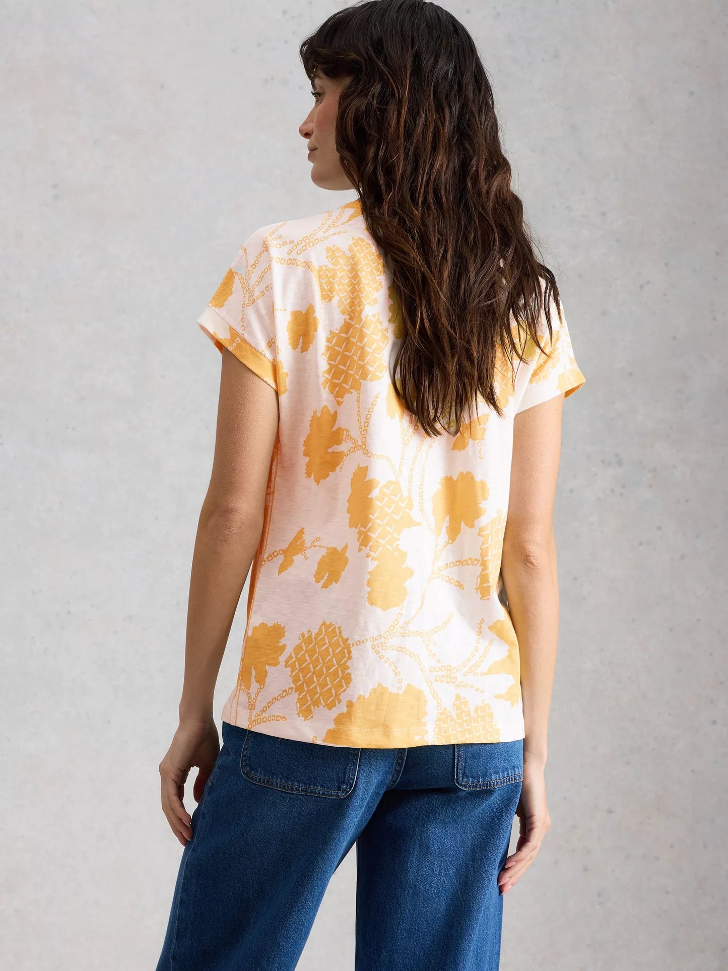 Nelly Notch Tee -  Yellow Print