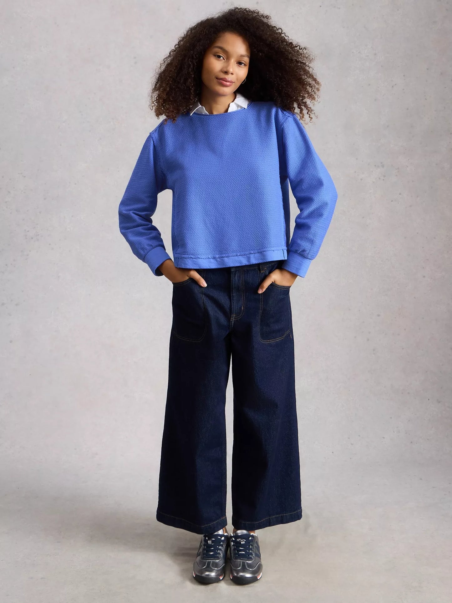 Herringbone Sweater - Blue