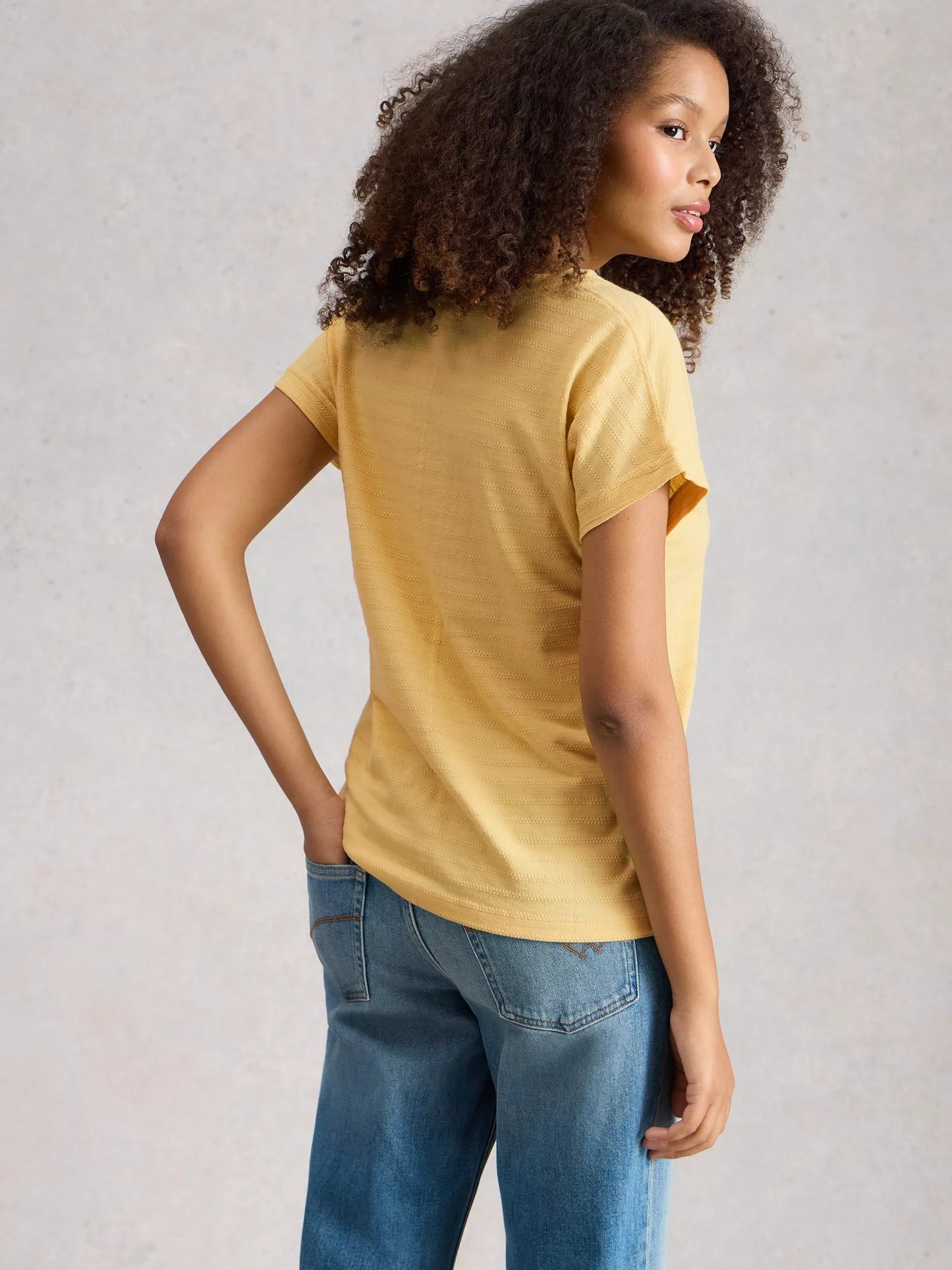 Yellow Notch Texture Tee
