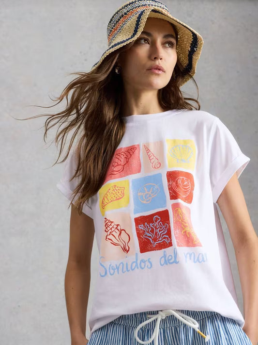 Gina Graphic Tee - White