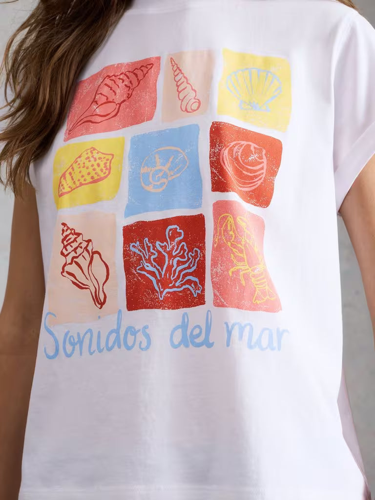 Gina Graphic Tee - White