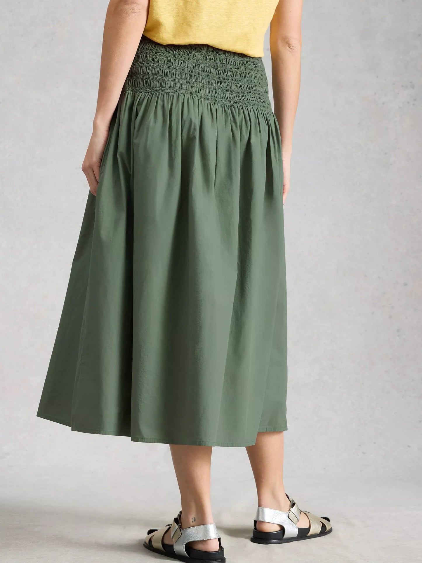 Suri Midi Skirt  - Khaki