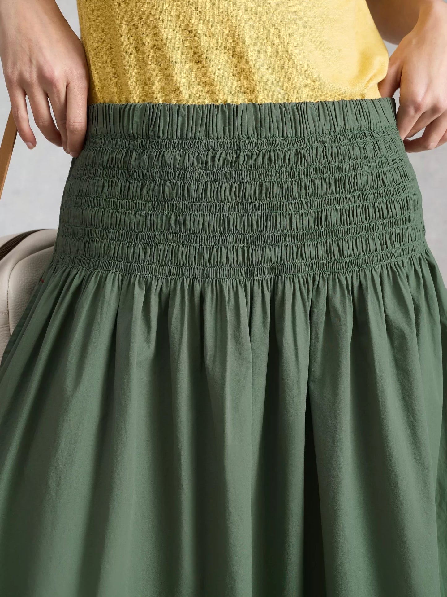 Suri Midi Skirt  - Khaki