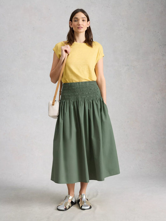 Suri Midi Skirt  - Khaki