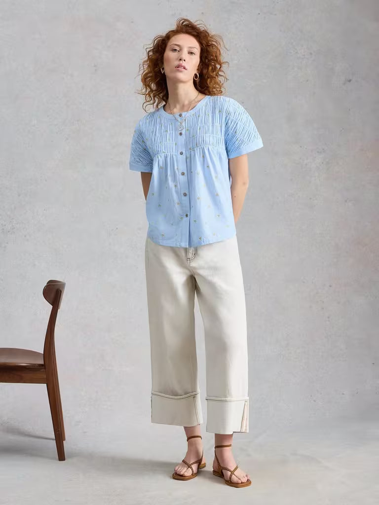 Tammie Organic Cotton Shirt -Blue
