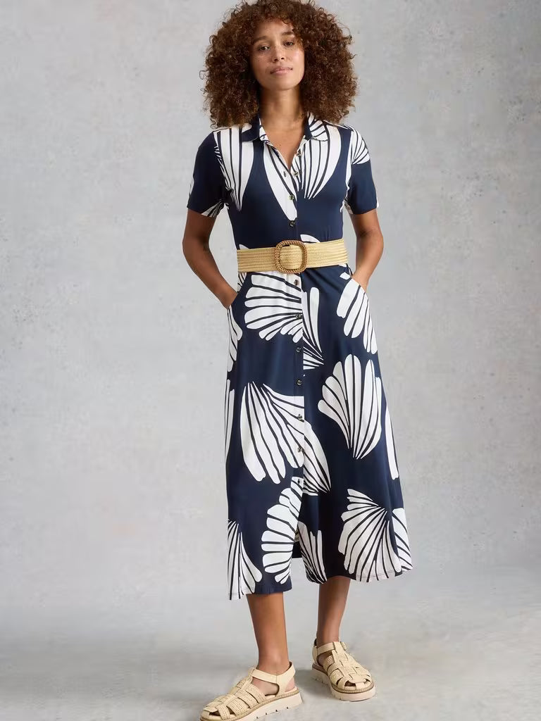 Rua Dress  - Navy
