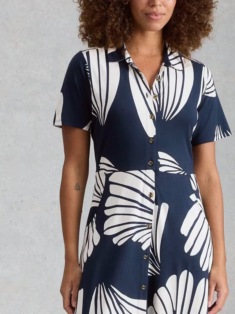 Rua Dress  - Navy