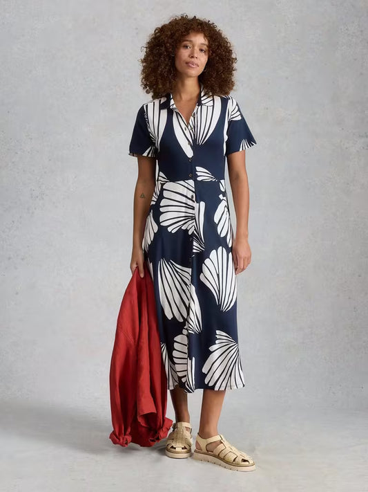 Rua Dress  - Navy