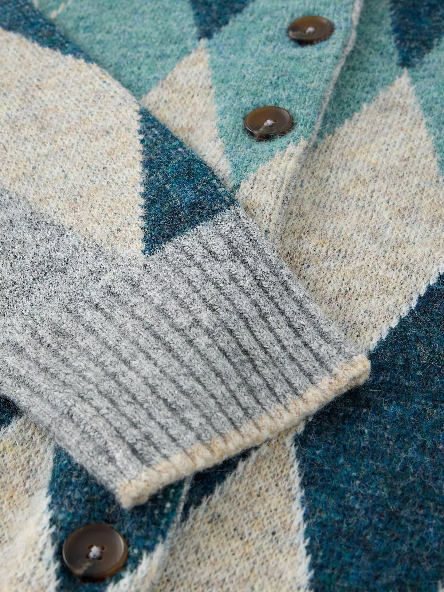 Argyle Check Cardigan