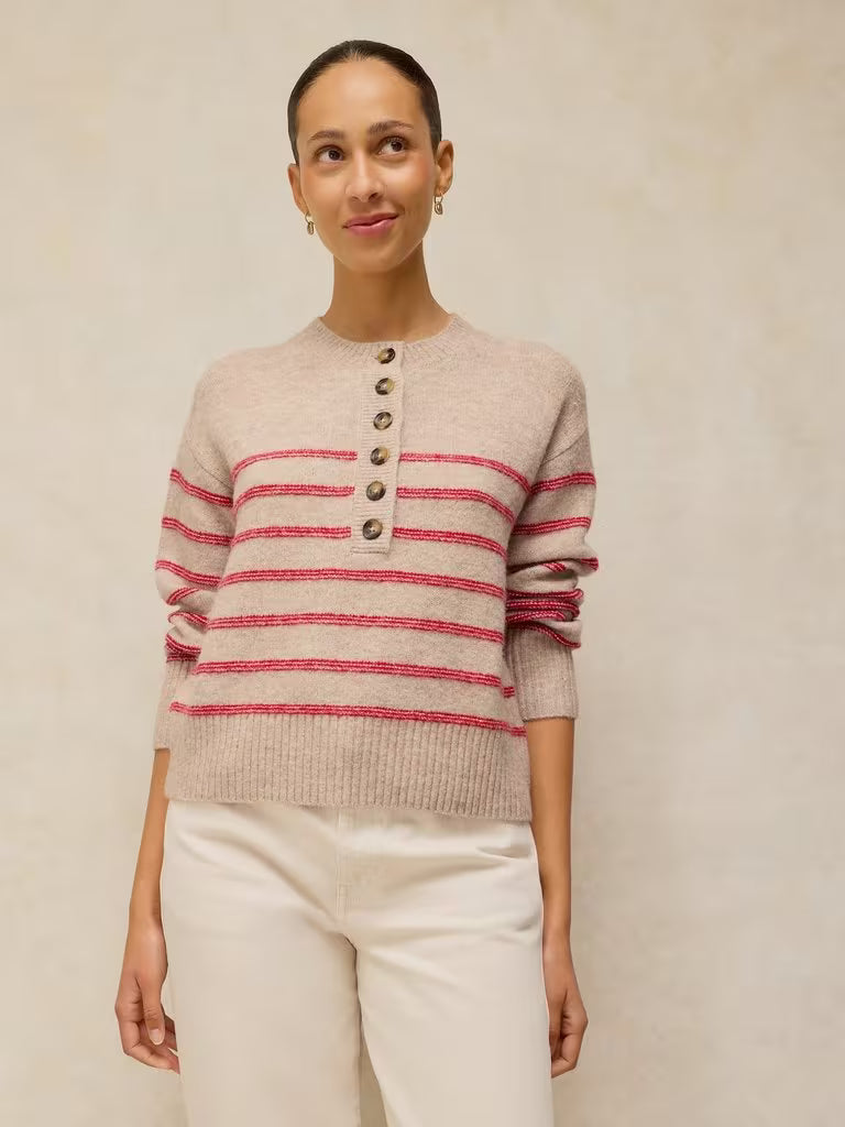 Stripe Henley Jumper