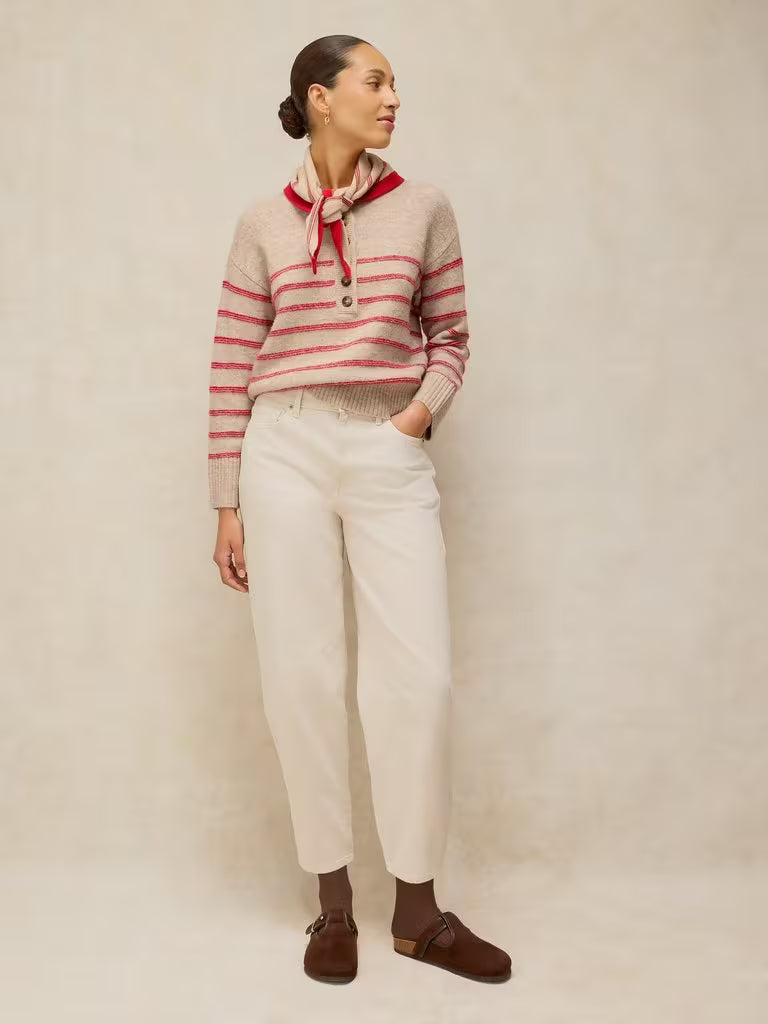 Stripe Henley Jumper