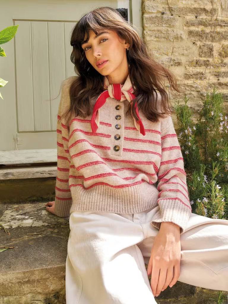 Stripe Henley Jumper