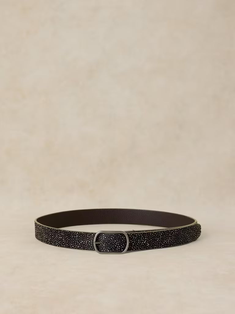 Reversible Leather Belt  - Brown