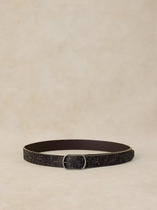 Reversible Leather Belt  - Brown