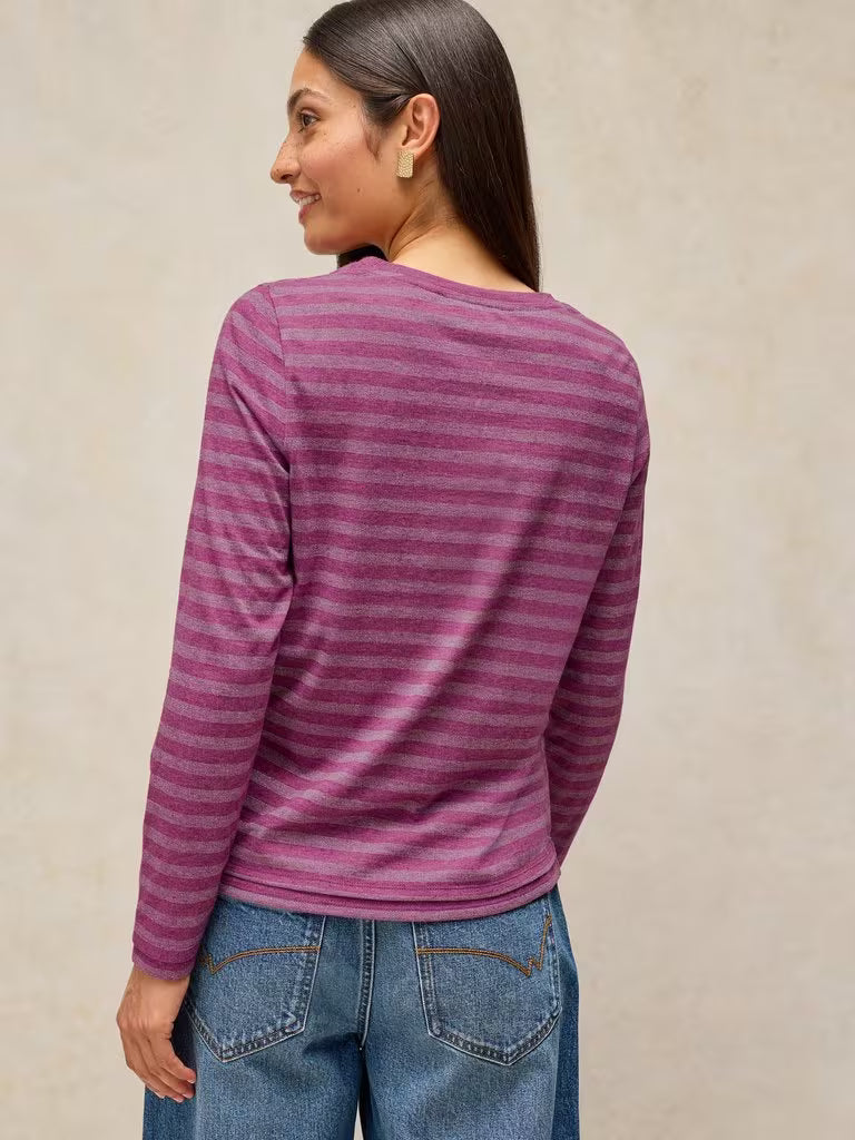 Clara Sparkle Stripe Tee - Pink
