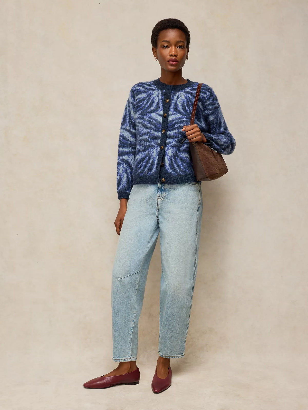 Fluffy Blue Tiger Cardigan.