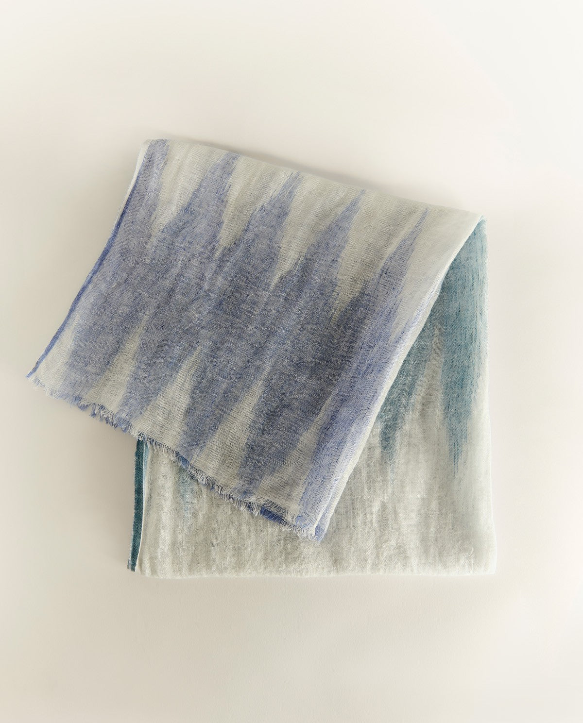 Blue Linen Scarf