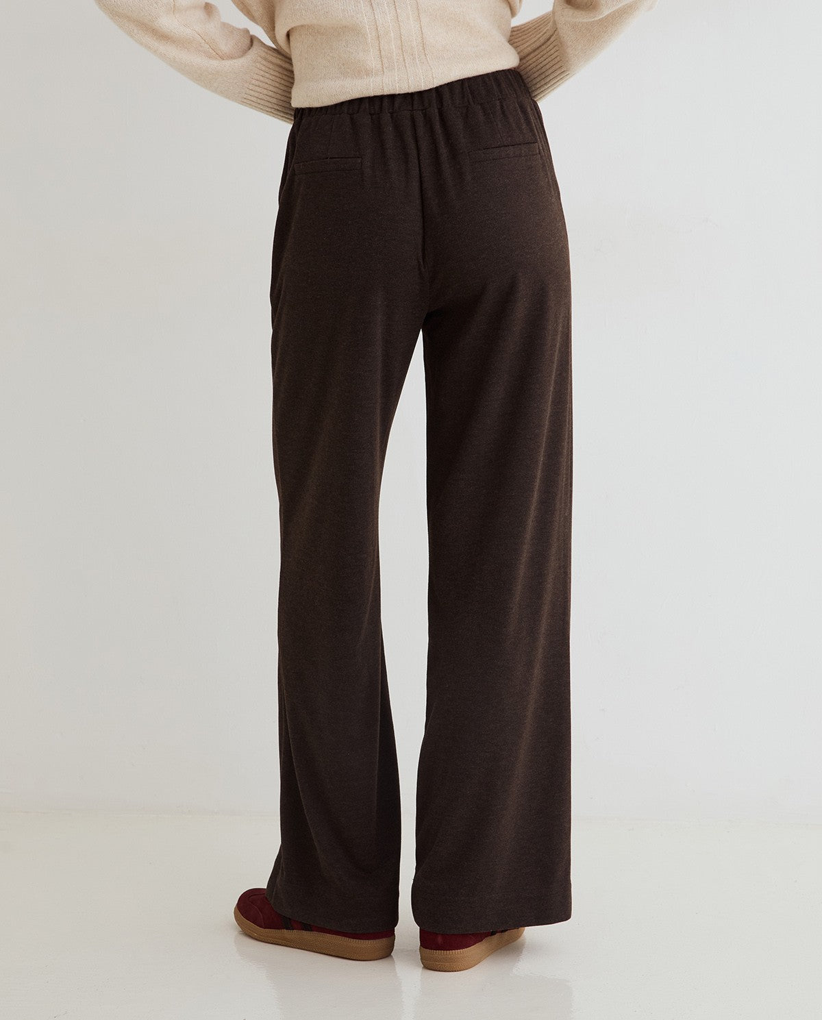 Wide Leg Brown Relaxed Trouser