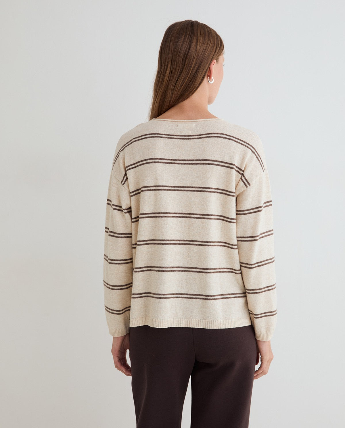 Wide Stripe Fine Knit Sweater