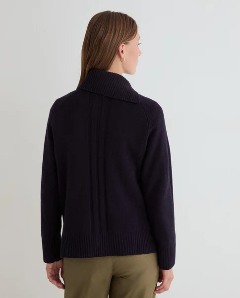 Navy High Neck Knit