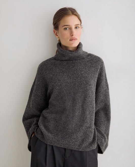 Oversized High Neck Sweater