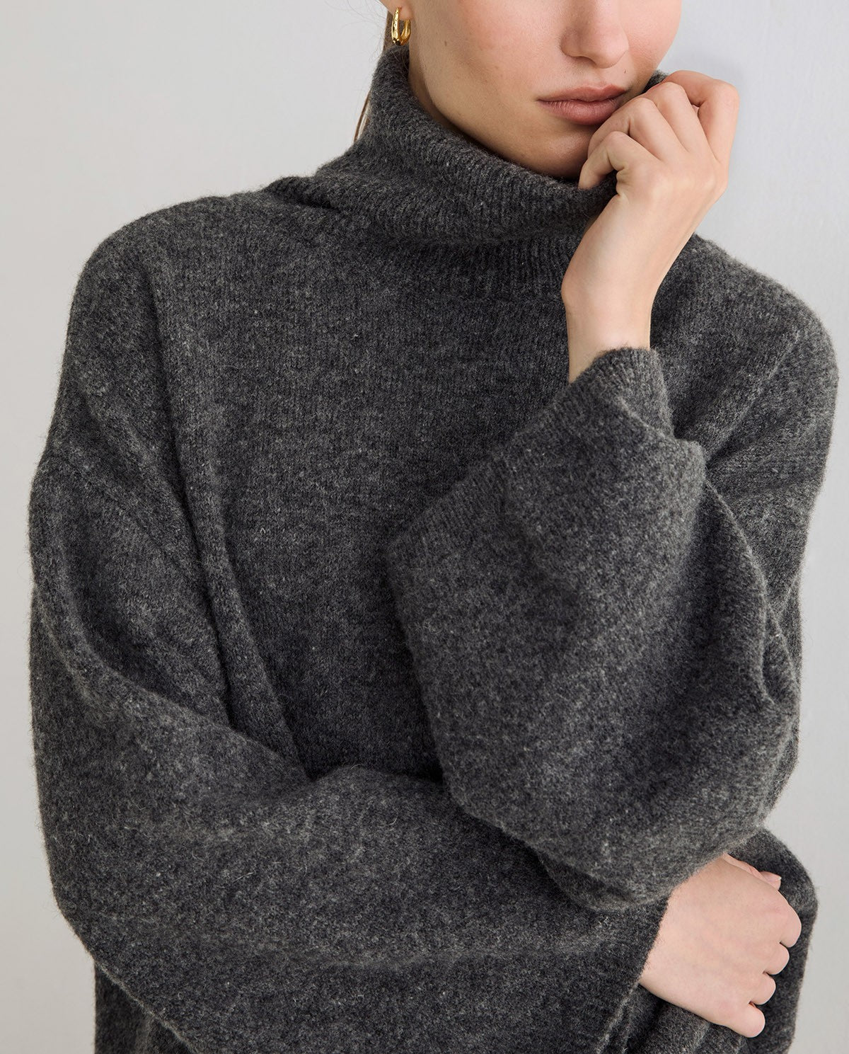 Oversized High Neck Sweater