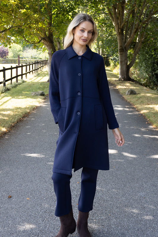 No2moro Bowie Navy Coat