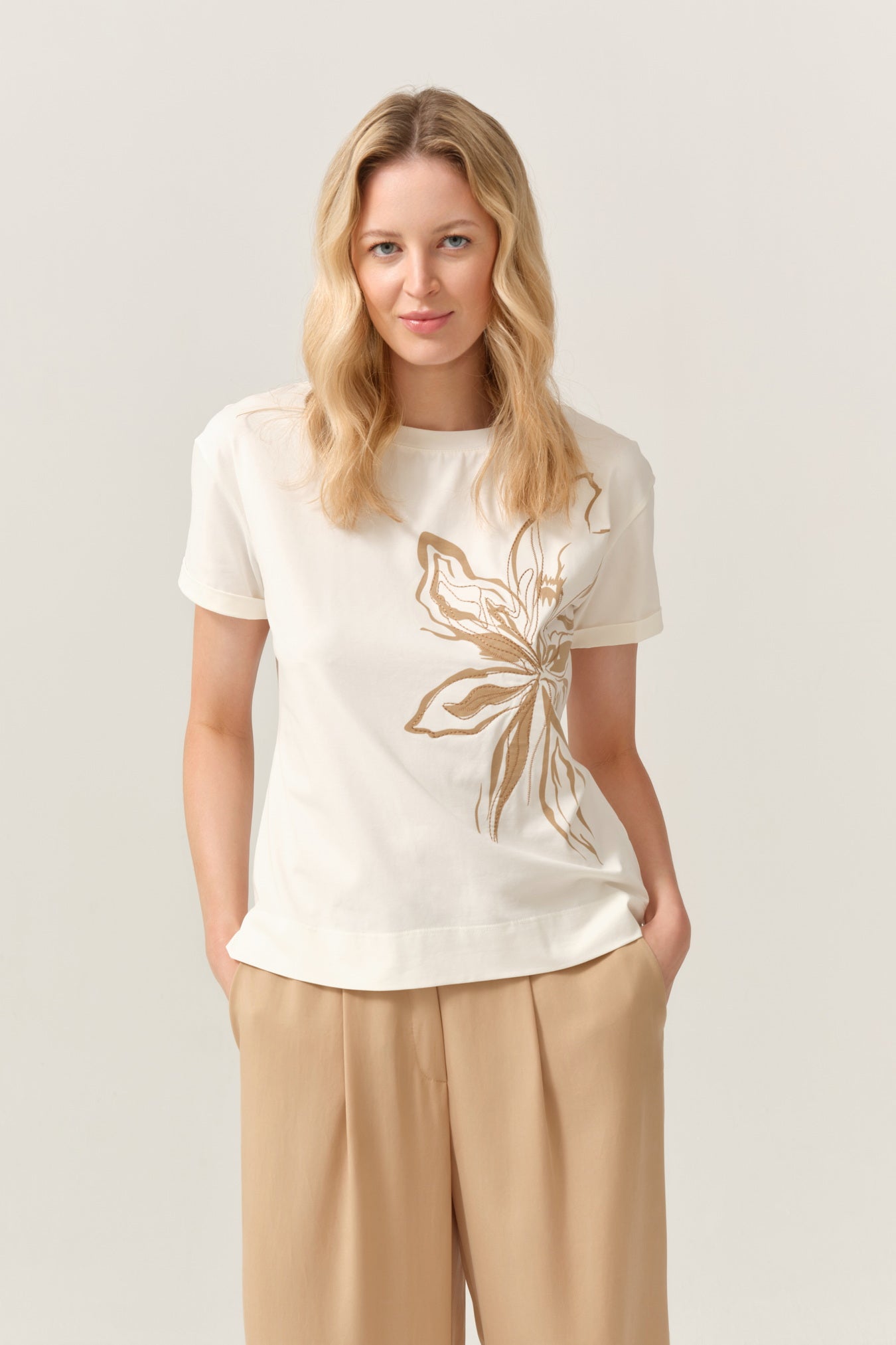 Gold Flower Tee