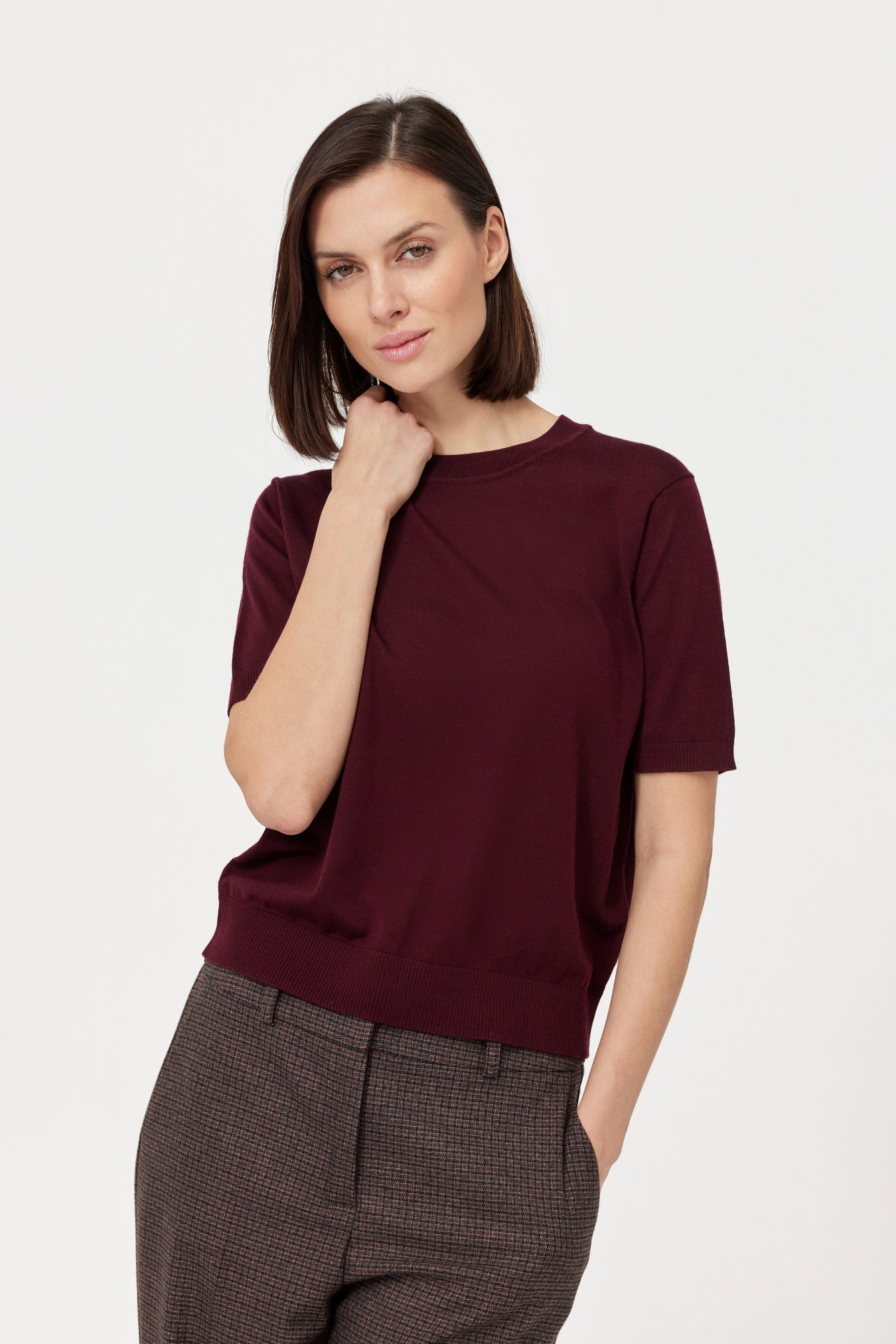 Fine Knit  - Burgundy
