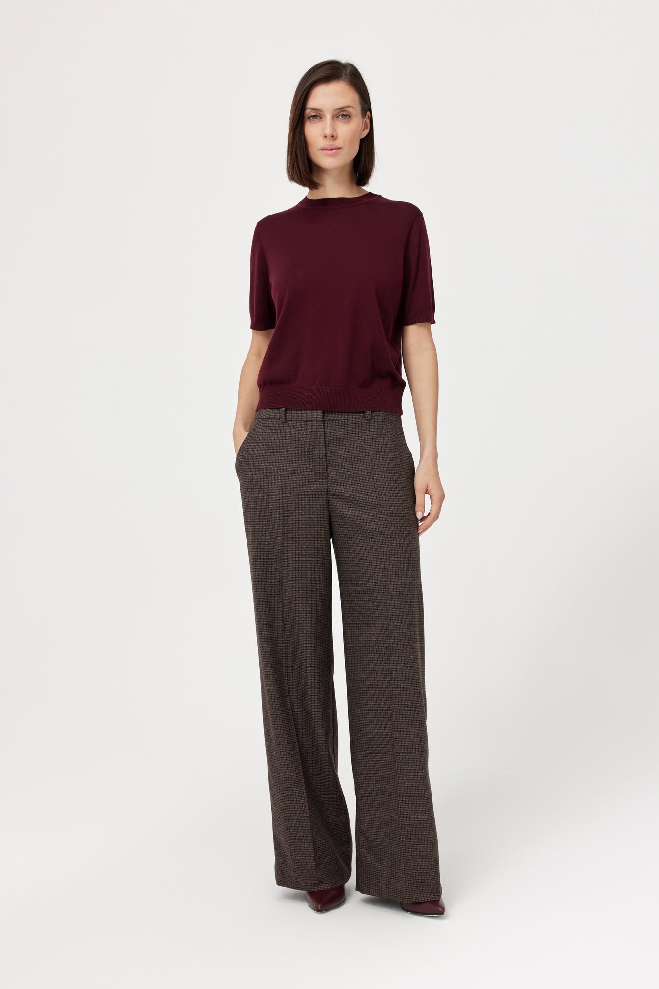 Fine Knit  - Burgundy