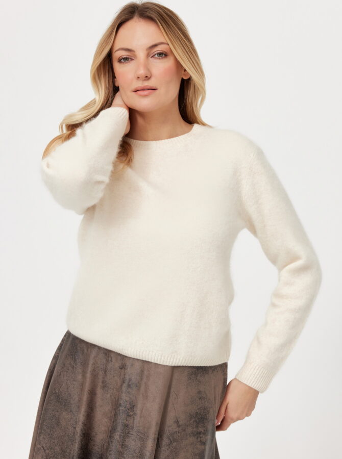 Classic Cream Wool Sweater