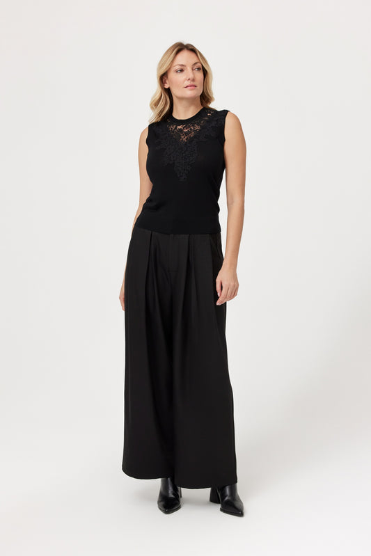 Black Sleeveless Knit