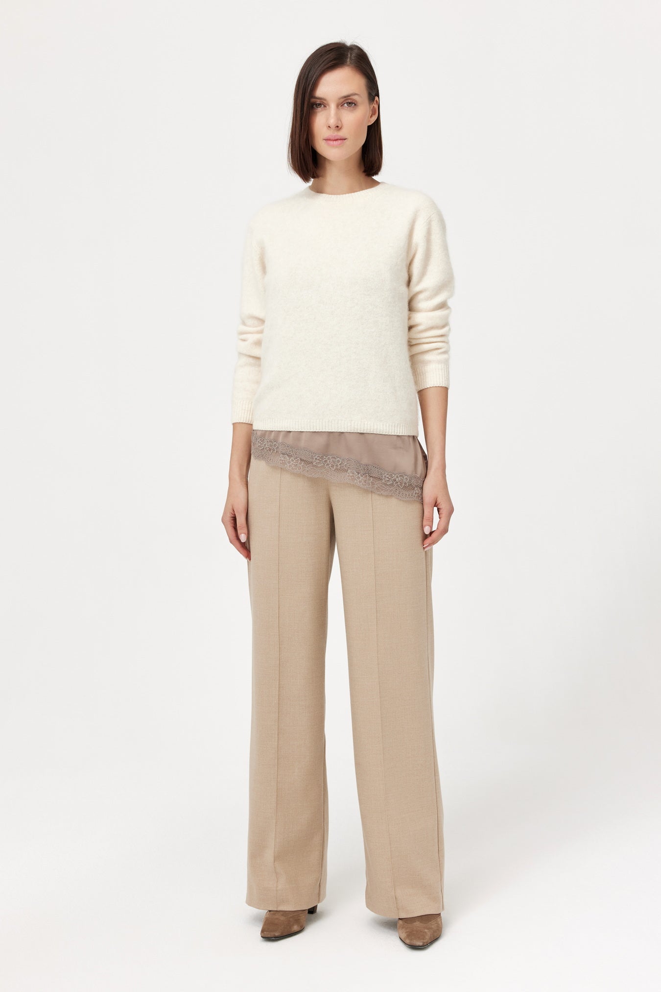 Classic Cream Wool Sweater