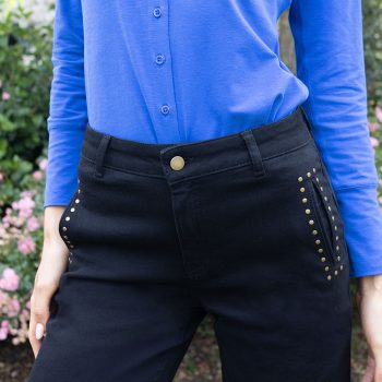 Fyre Wide Leg Black Denim  - leg 29"