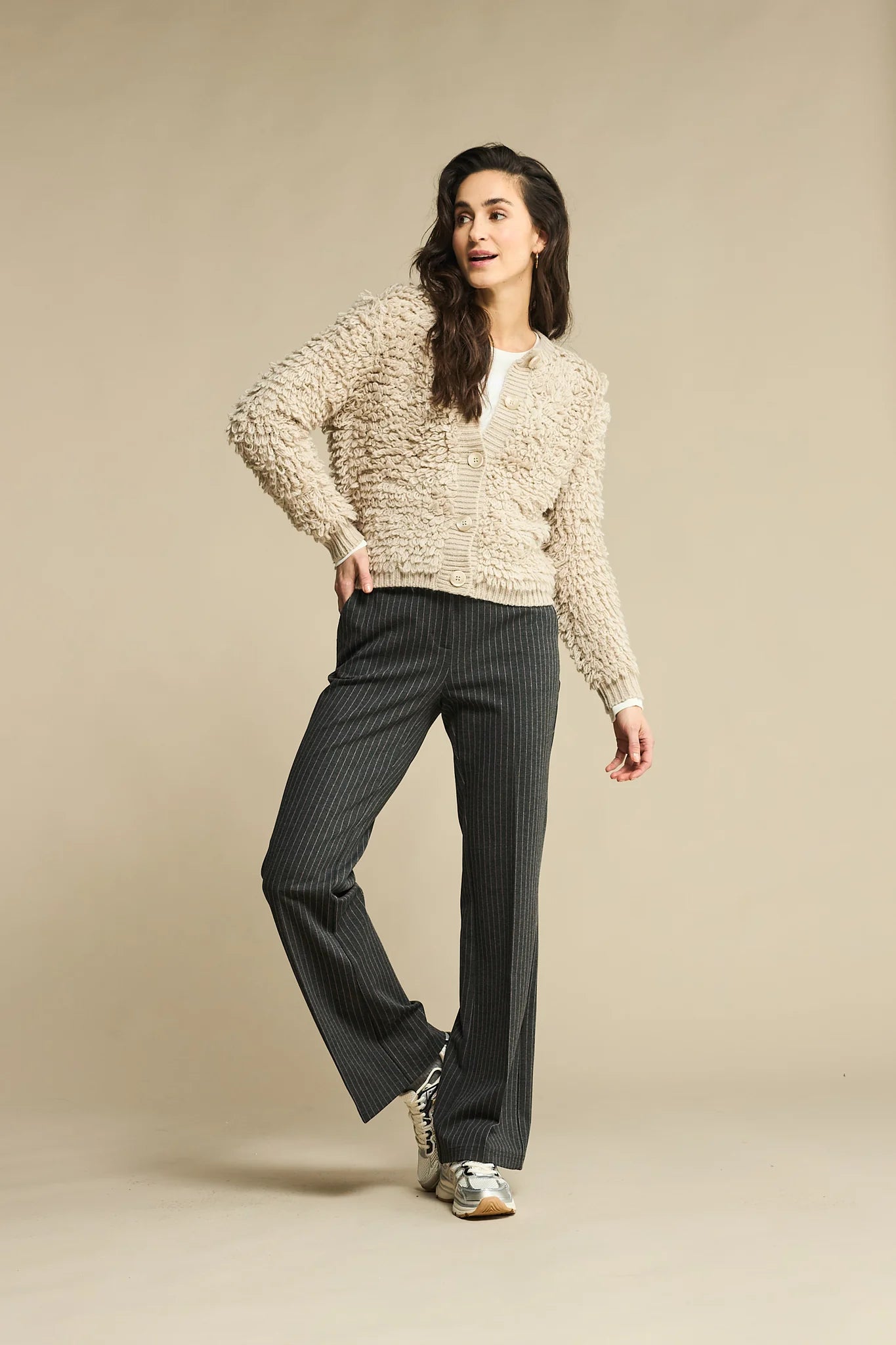 Pinstripe Trouser - Grey