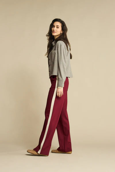 Colette Punta Stripe Trouser - Ruby