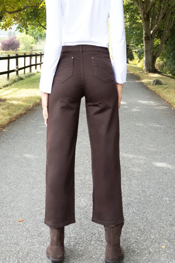 Napoli Wide Leg Jeans - Dark Brown