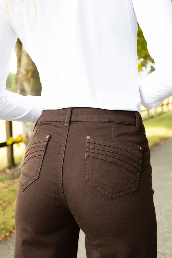 Napoli Wide Leg Jeans - Dark Brown