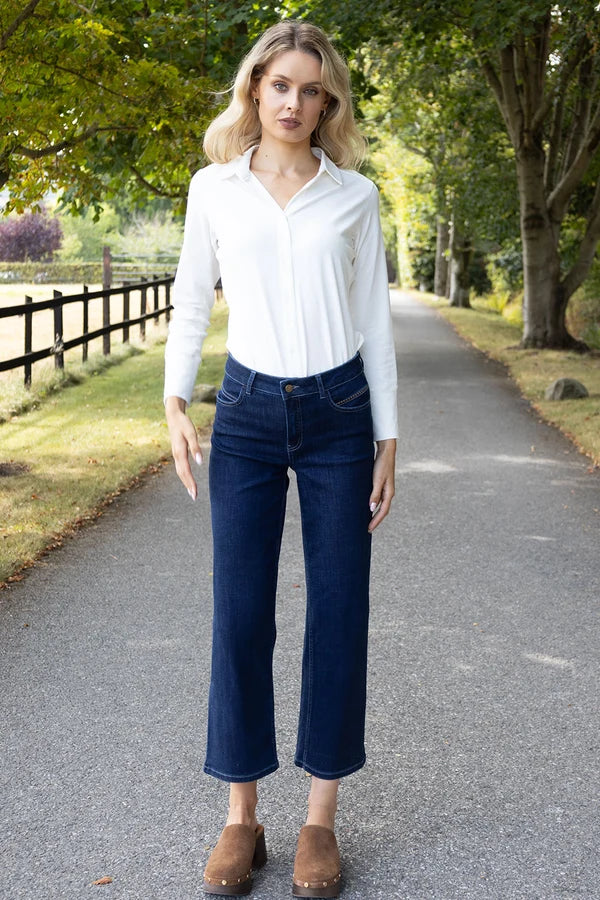 Napoli Wide Leg Jeans - Dark Blue